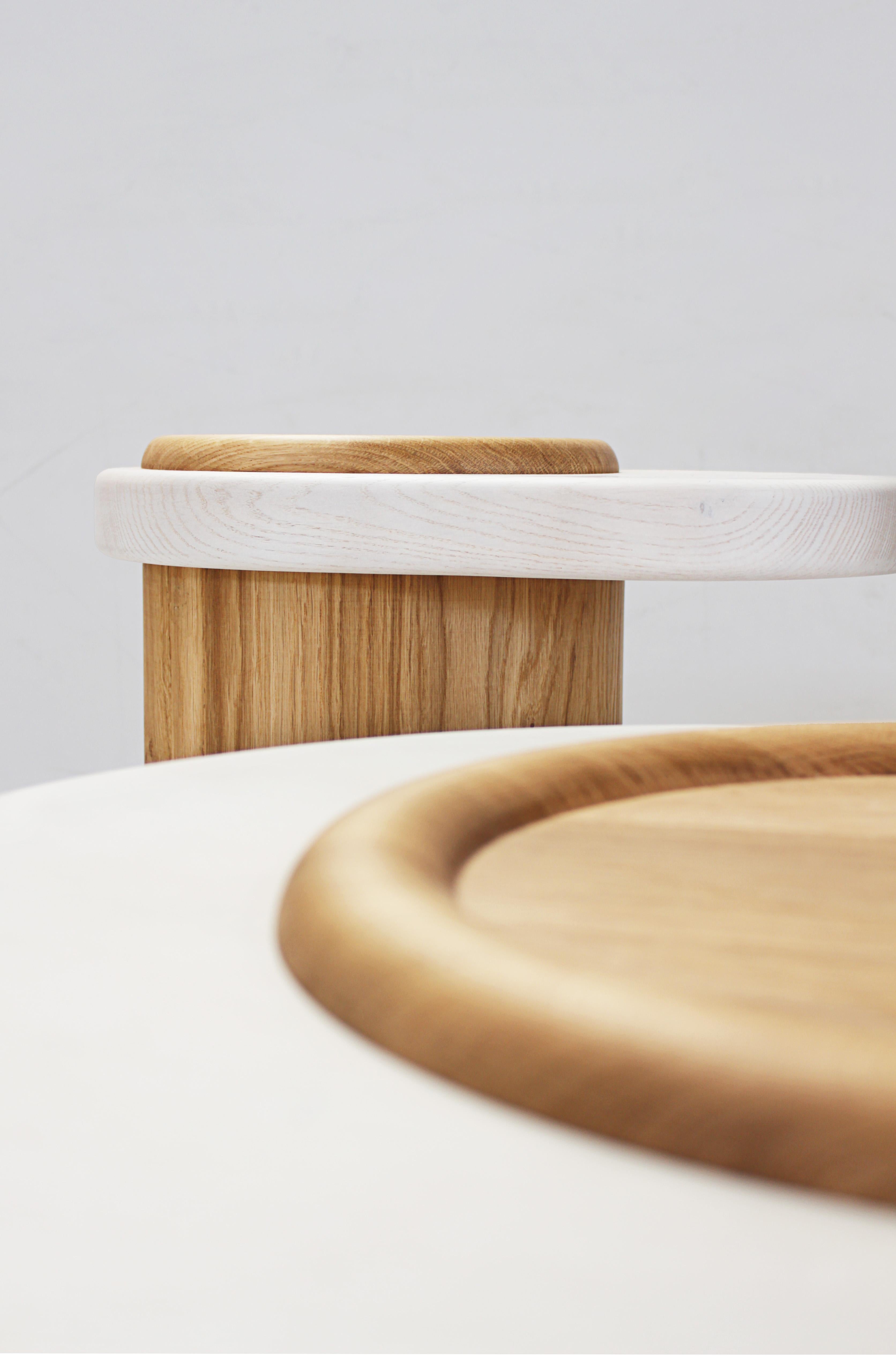 Oak Sassolino Small Side Table by Virginia Arlotto Collector For Sale