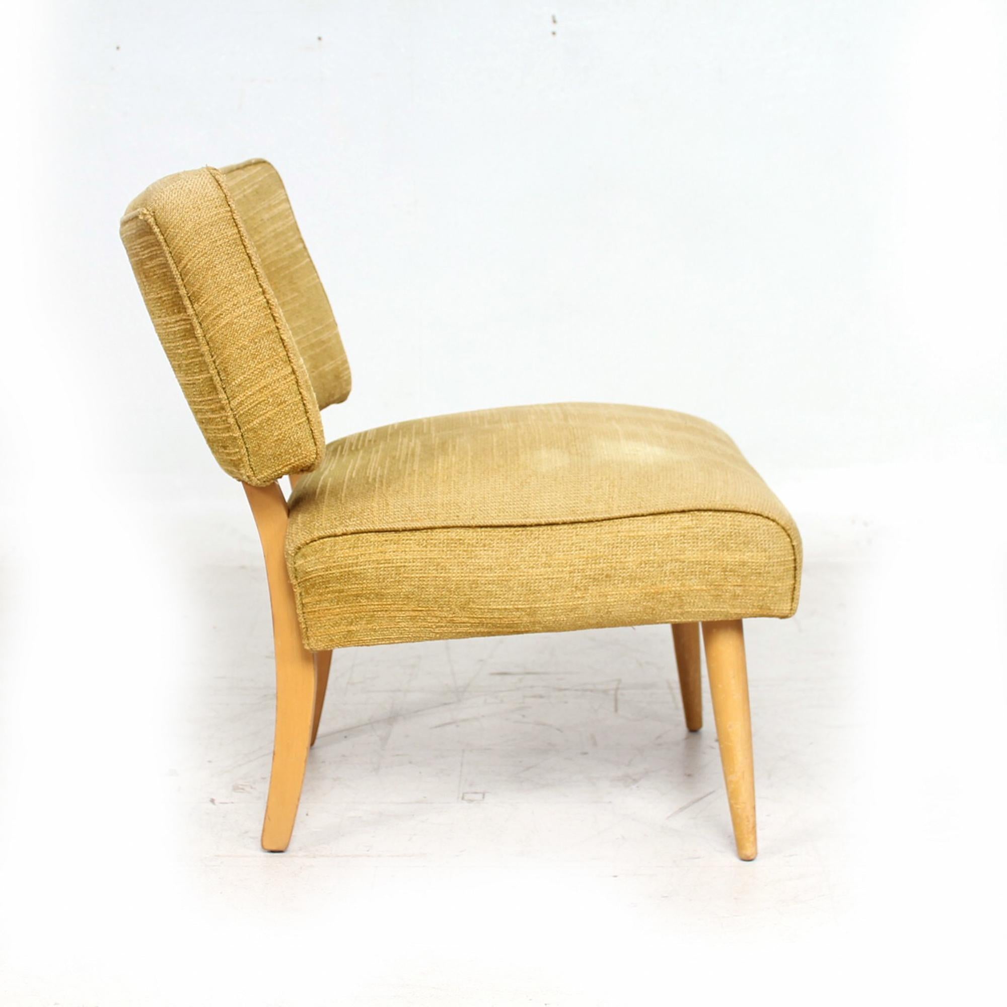Mid-Century Modern Sassy Blonde Slipper Chair Charming  1950s Billy Haines Modern Side Seat