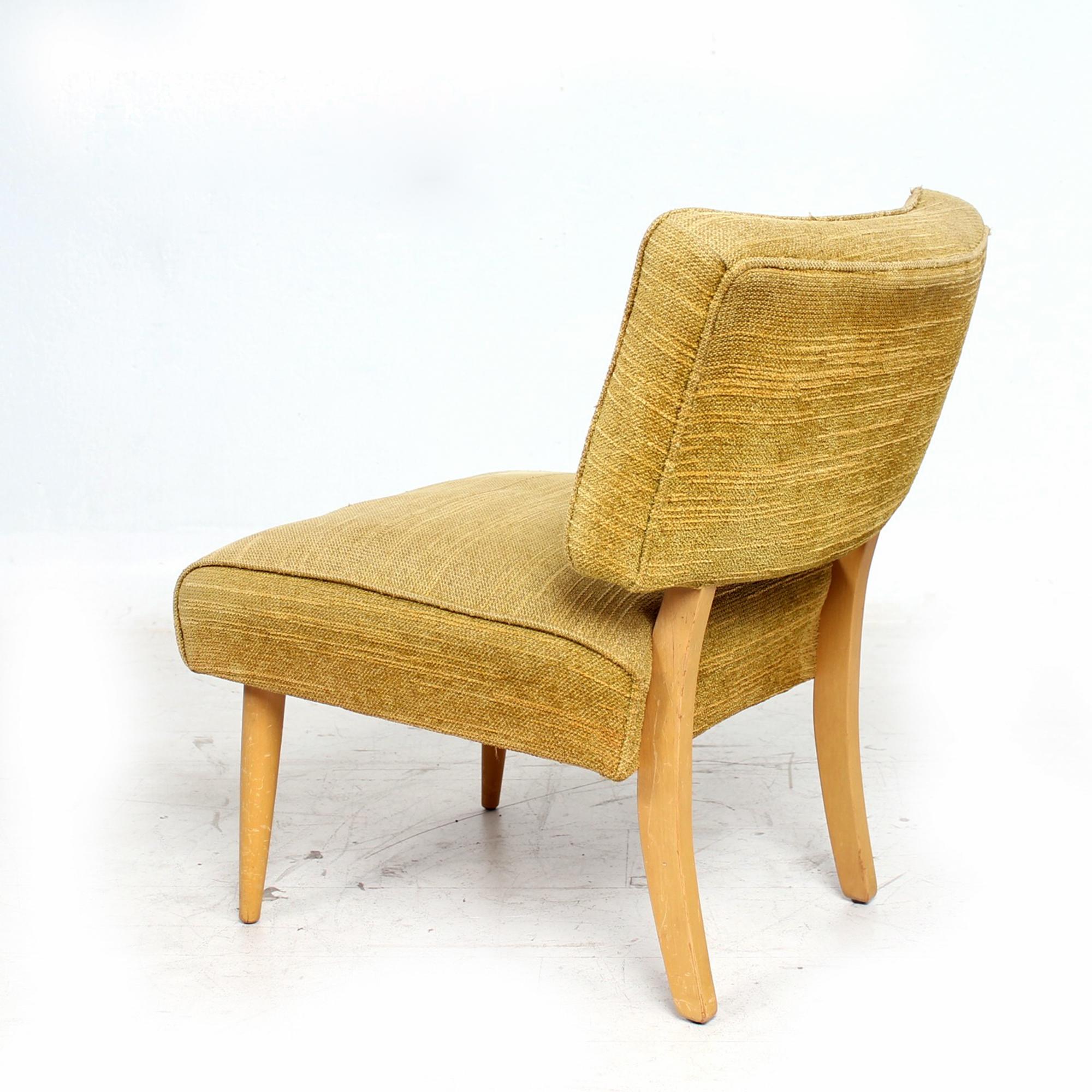 Mid-20th Century Sassy Blonde Slipper Chair Charming  1950s Billy Haines Modern Side Seat