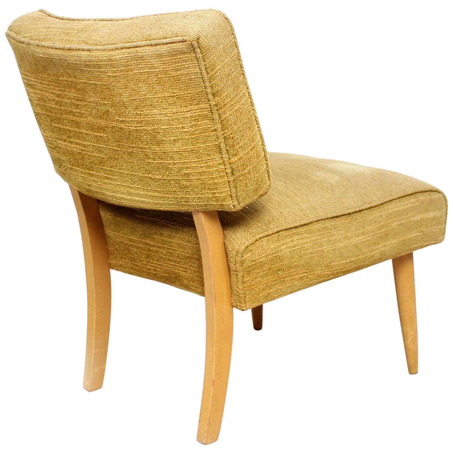 Sassy Blonde Slipper Chair Charming  1950s Billy Haines Modern Side Seat