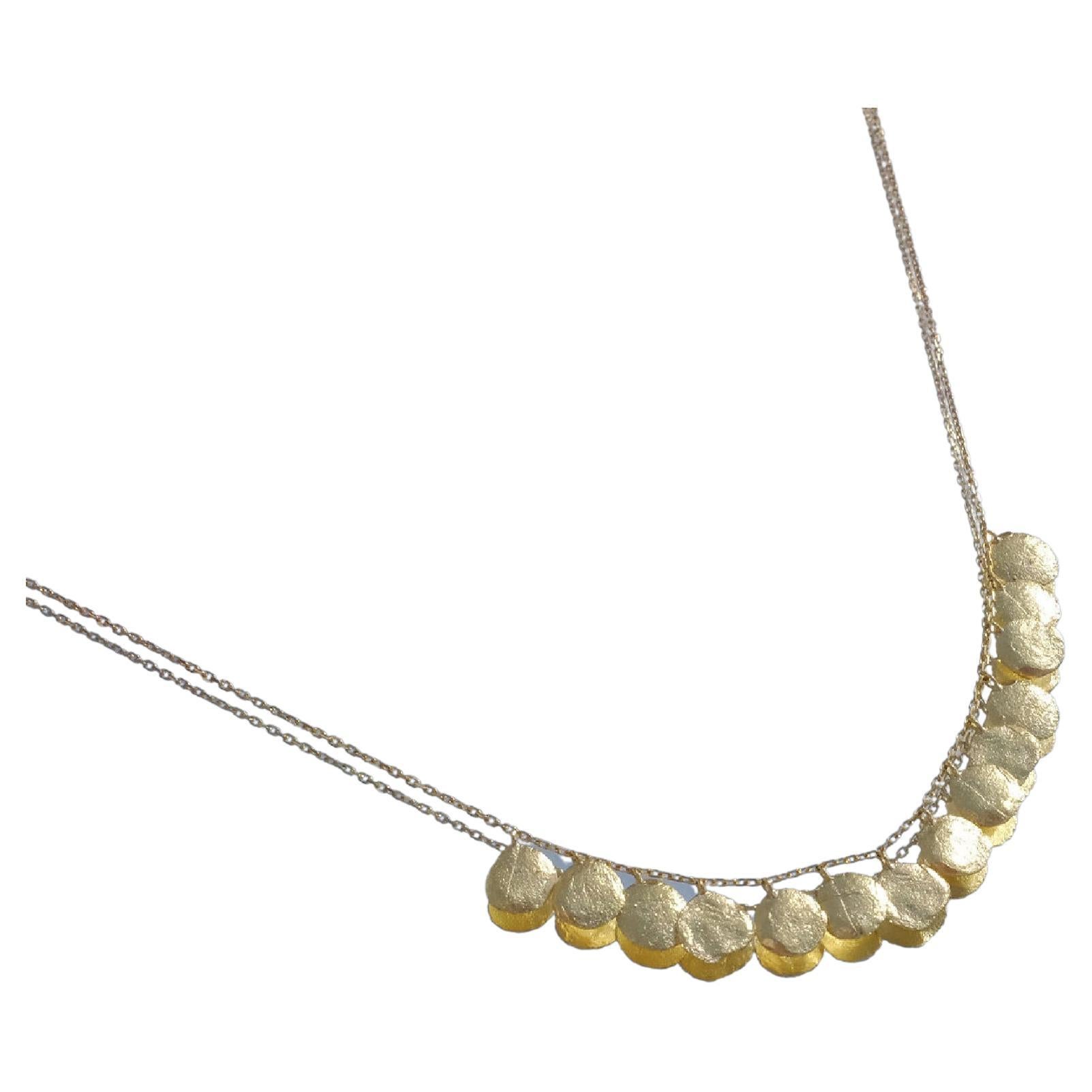 Satami Halskette 18k Gelbgold Scheiben-Halskette
