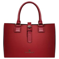 Satchel in Garnet Red