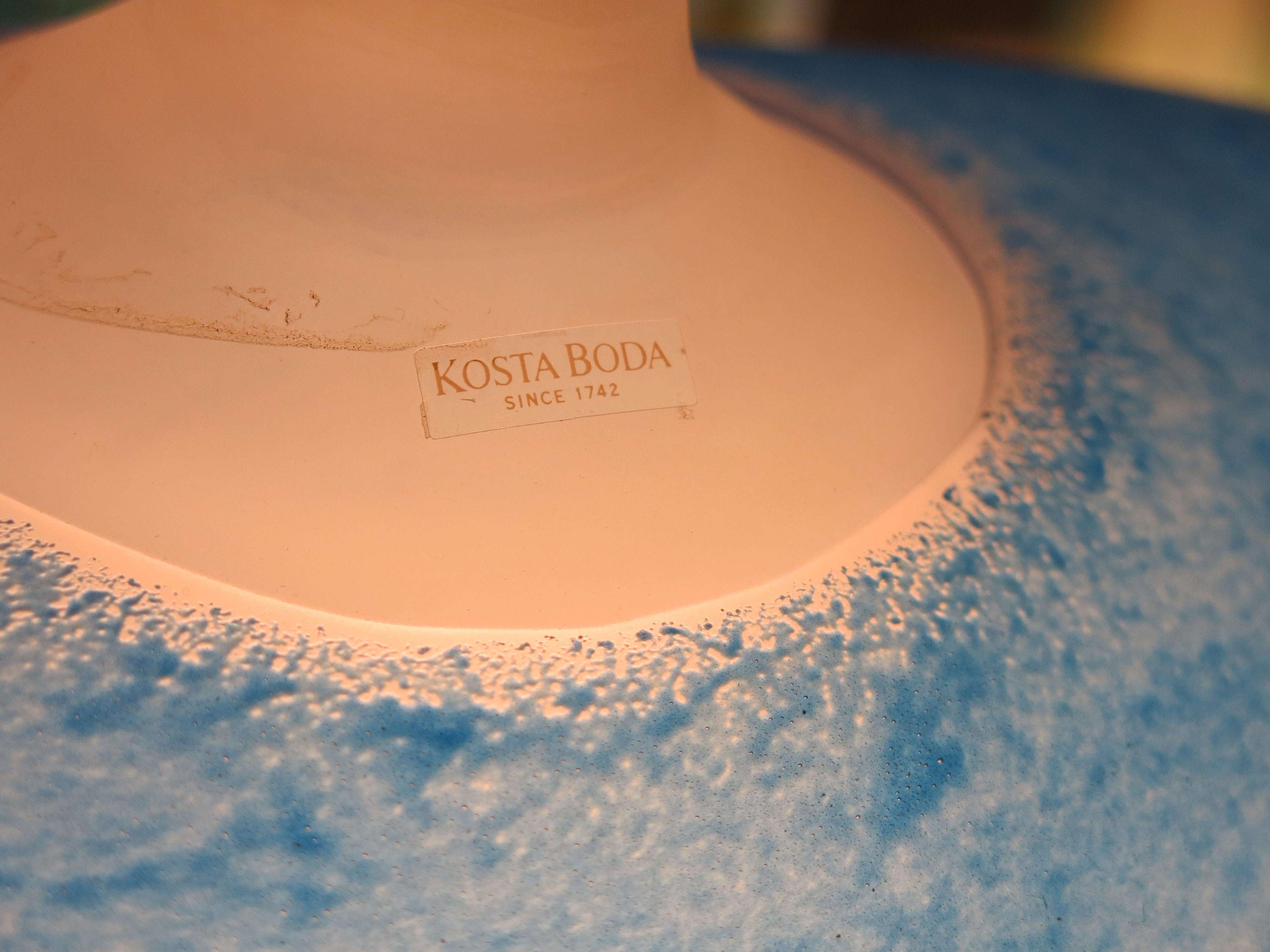 Satellite Model Bertil Vallien Kosta Boda Swedish Glass Vase In Good Condition For Sale In CABA, AR