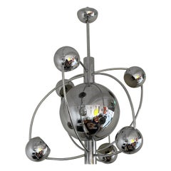 Araña Satélite Sputnik Metal Cromado Italia, Años 70
