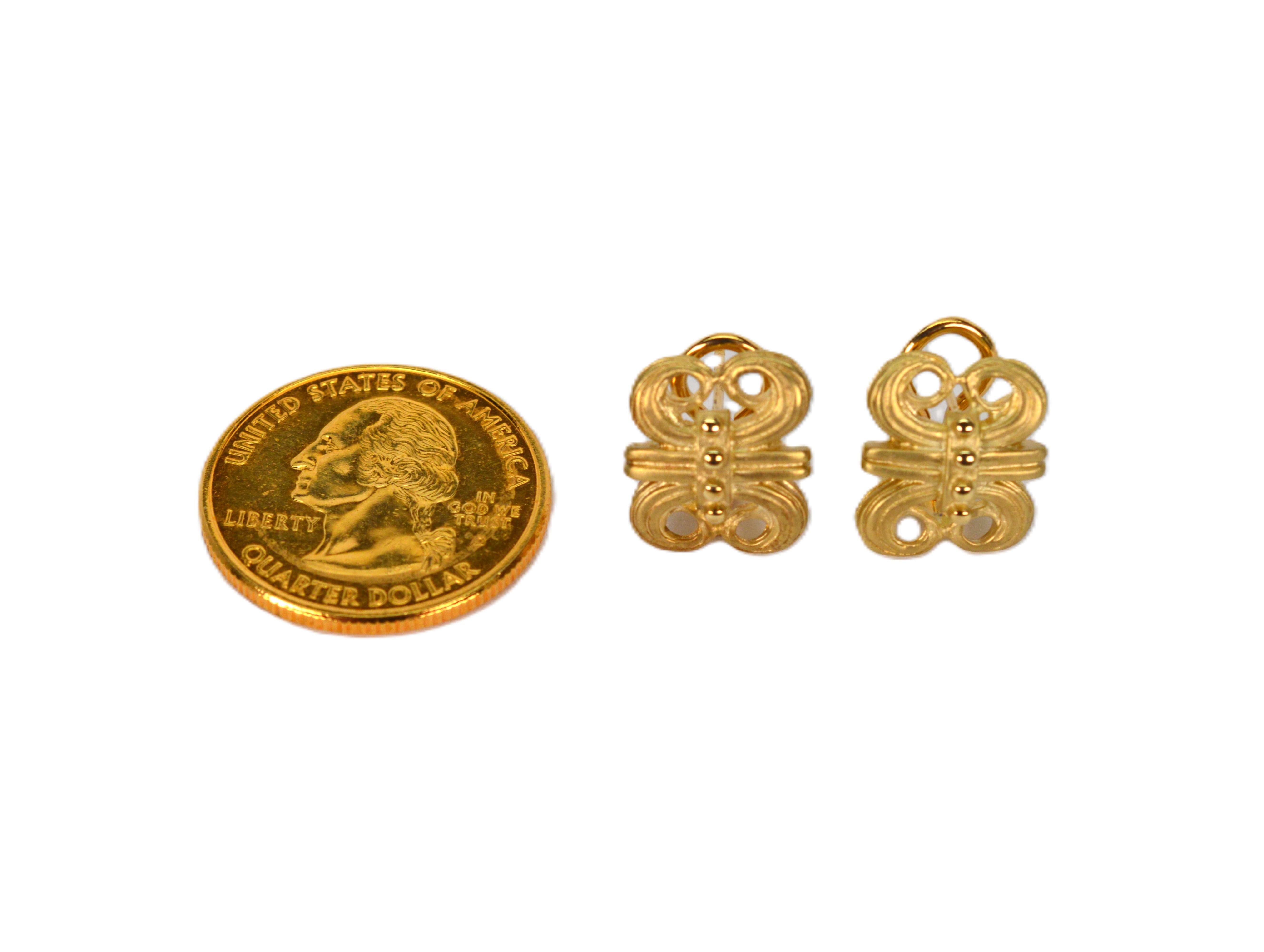 Lot de bracelets et de boucles d'oreilles en or 14 carats Satin Fleur De Lis en vente 2