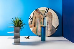 Satin Aluminum Side Table Planter by Birnam Wood Studio