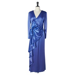 Satin asymmetrical draped cocktail dress with bow Givenchy Nouvelle Boutique