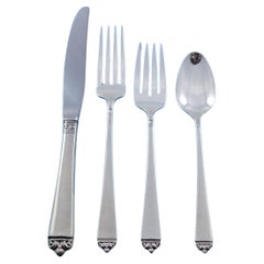 Satin Beauty by Oneida Sterling Silver Flatware Set for 12 Service 52 pieces