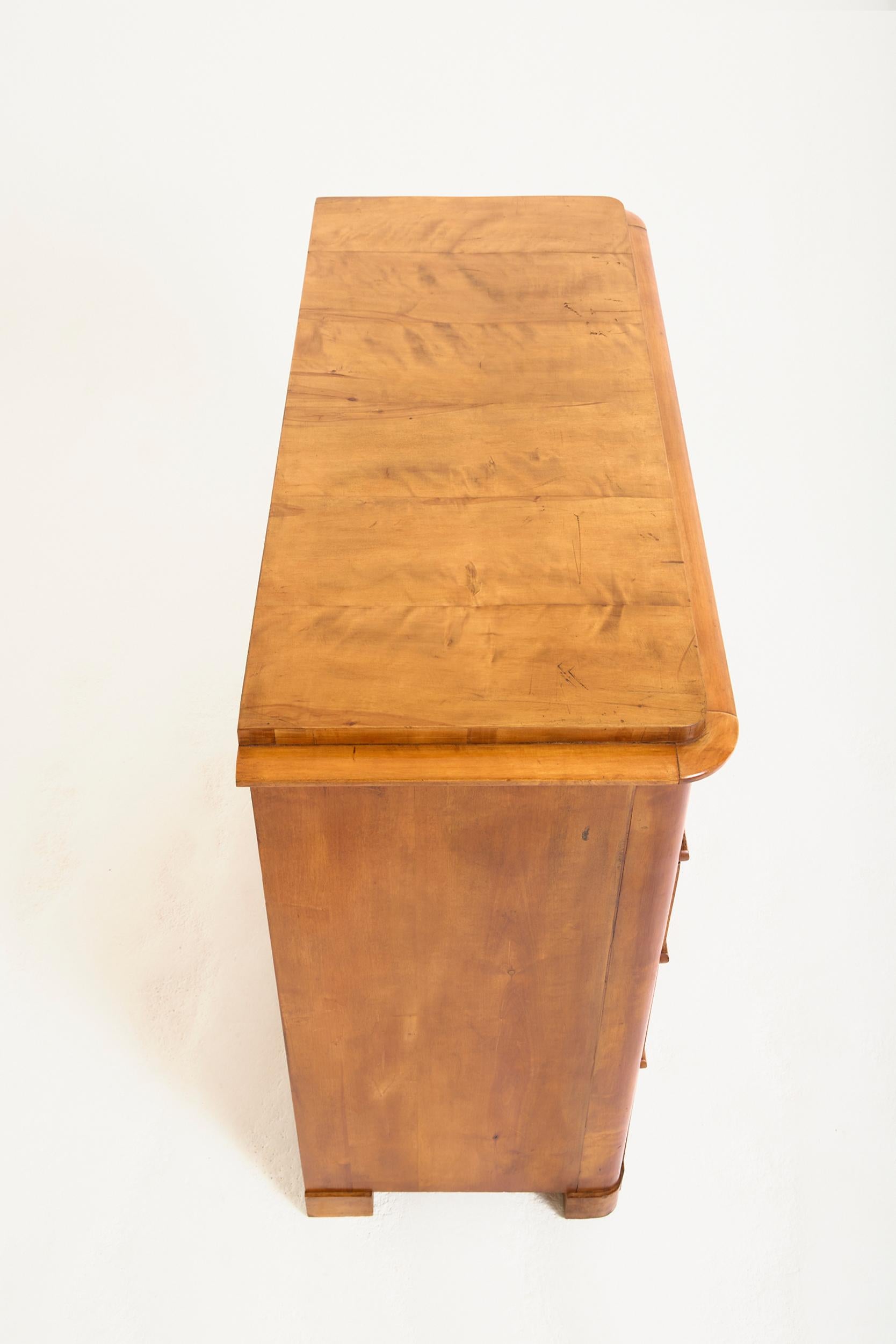 Satin Birch Chest of Drawers For Sale 9
