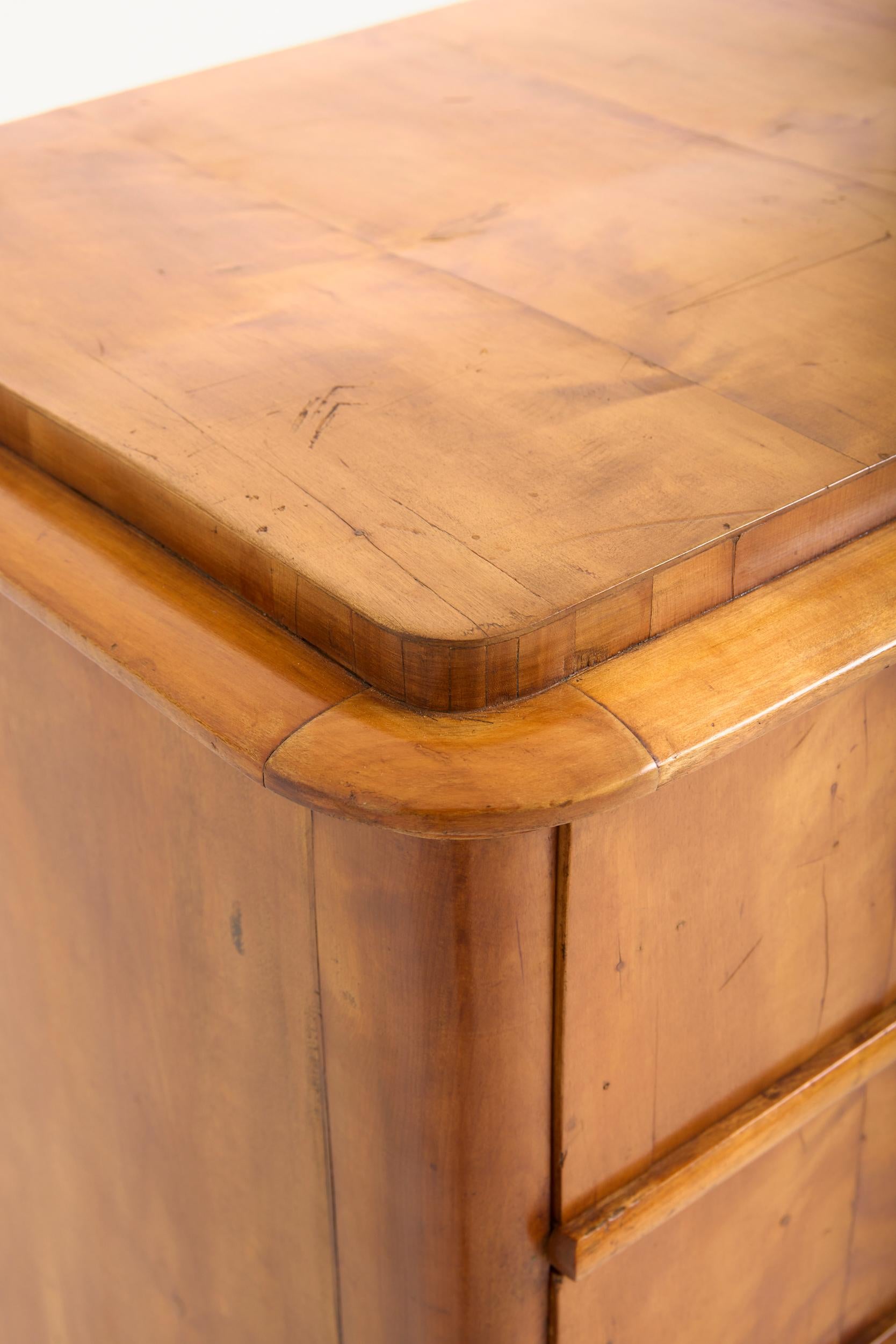 Mid-19th Century Satin Birch Chest of Drawers For Sale