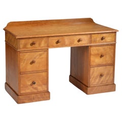 Antique Satin birch dressing table, or desk