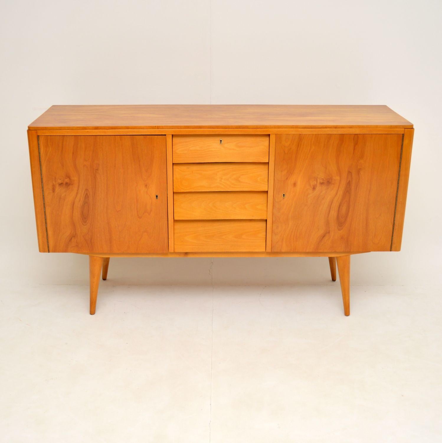 Satin Birch Sideboard Vintage, 1950’s 4