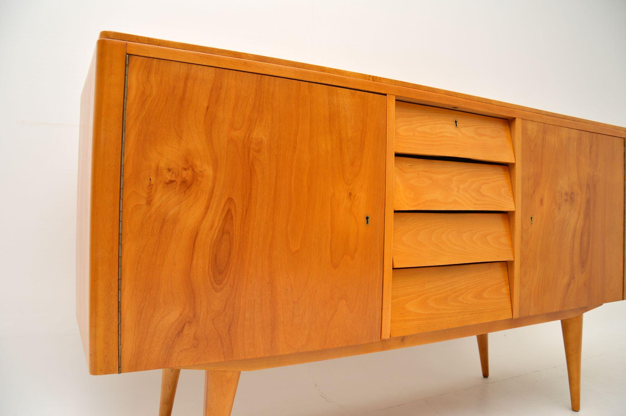 Mid-20th Century Satin Birch Sideboard Vintage, 1950’s