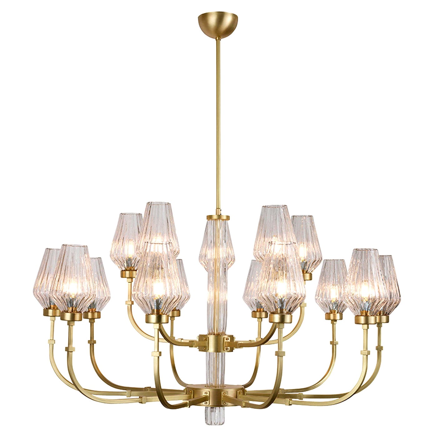 Lustre en laiton satiné