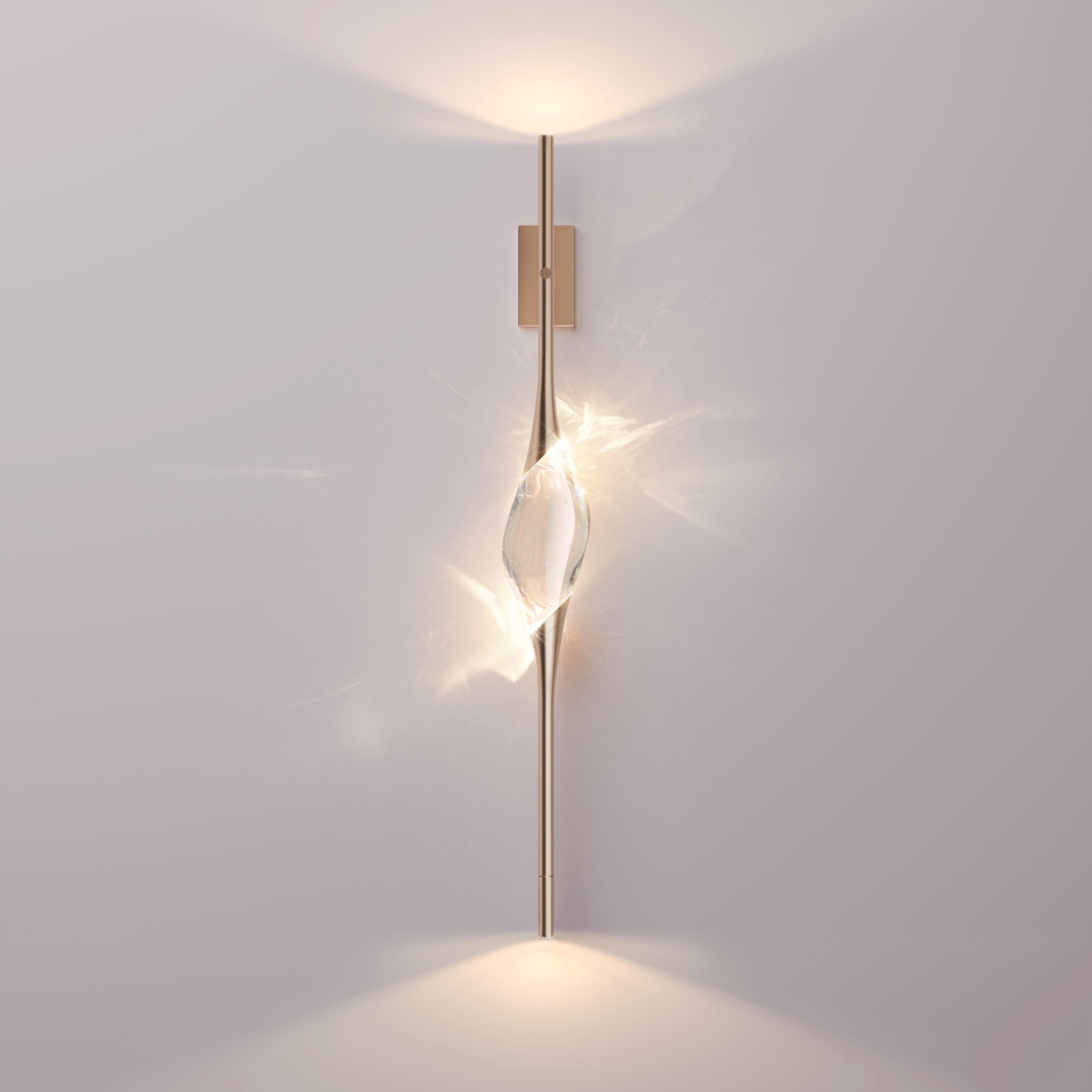 Aplique de pared Il Pezzo 12 de latón satinado by Il Pezzo Mancante Italiano en venta