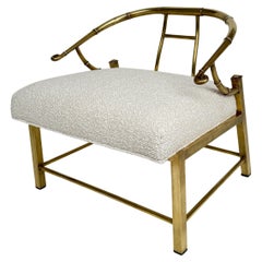 Sedia da salotto in ottone satinato di Mastercraft