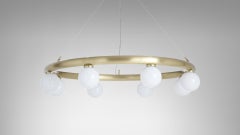 Satin Brass Orb Pendant by CTO Lighting