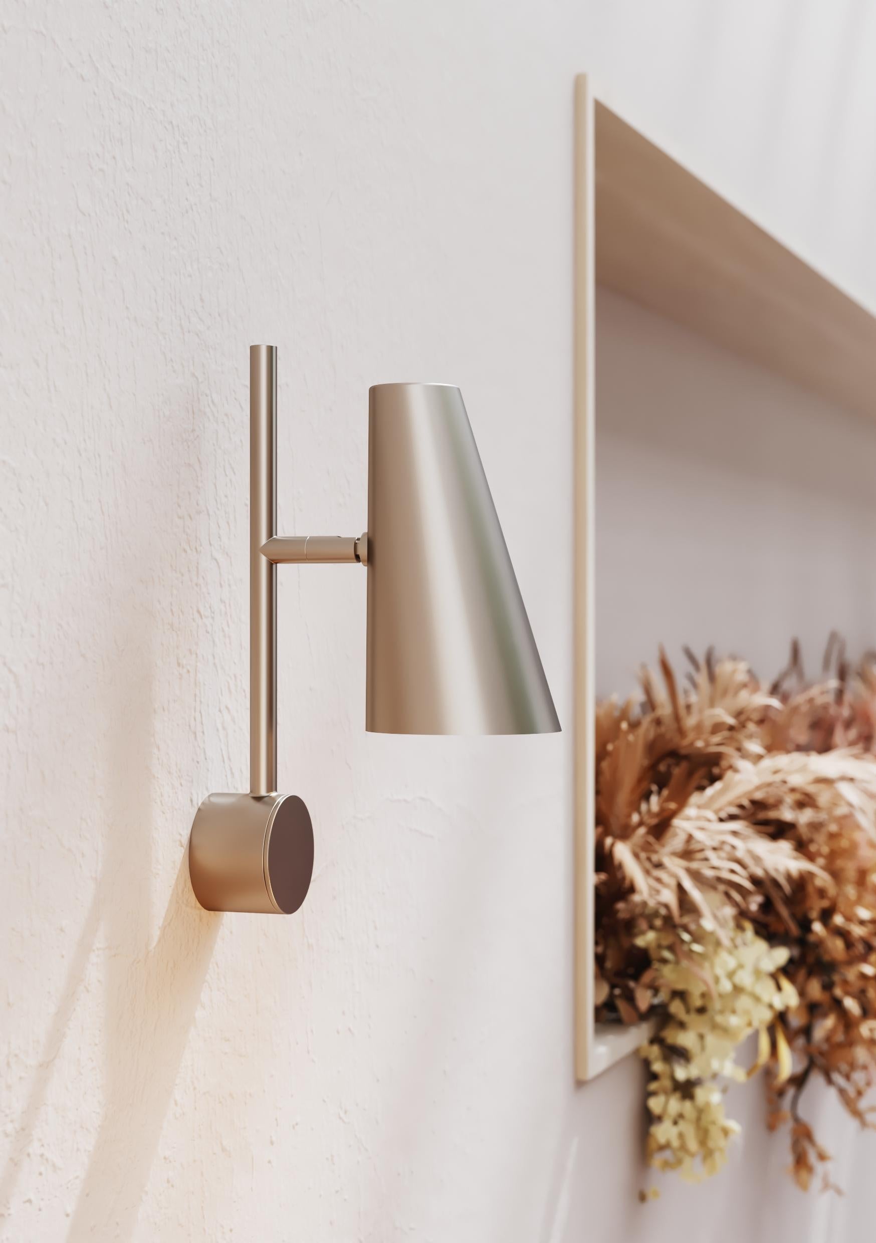 Post-Modern Satin Cono Wall Lamp by Benny Frandsen For Sale