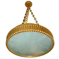 Satin Dore Bronze Hanging Plafonnier