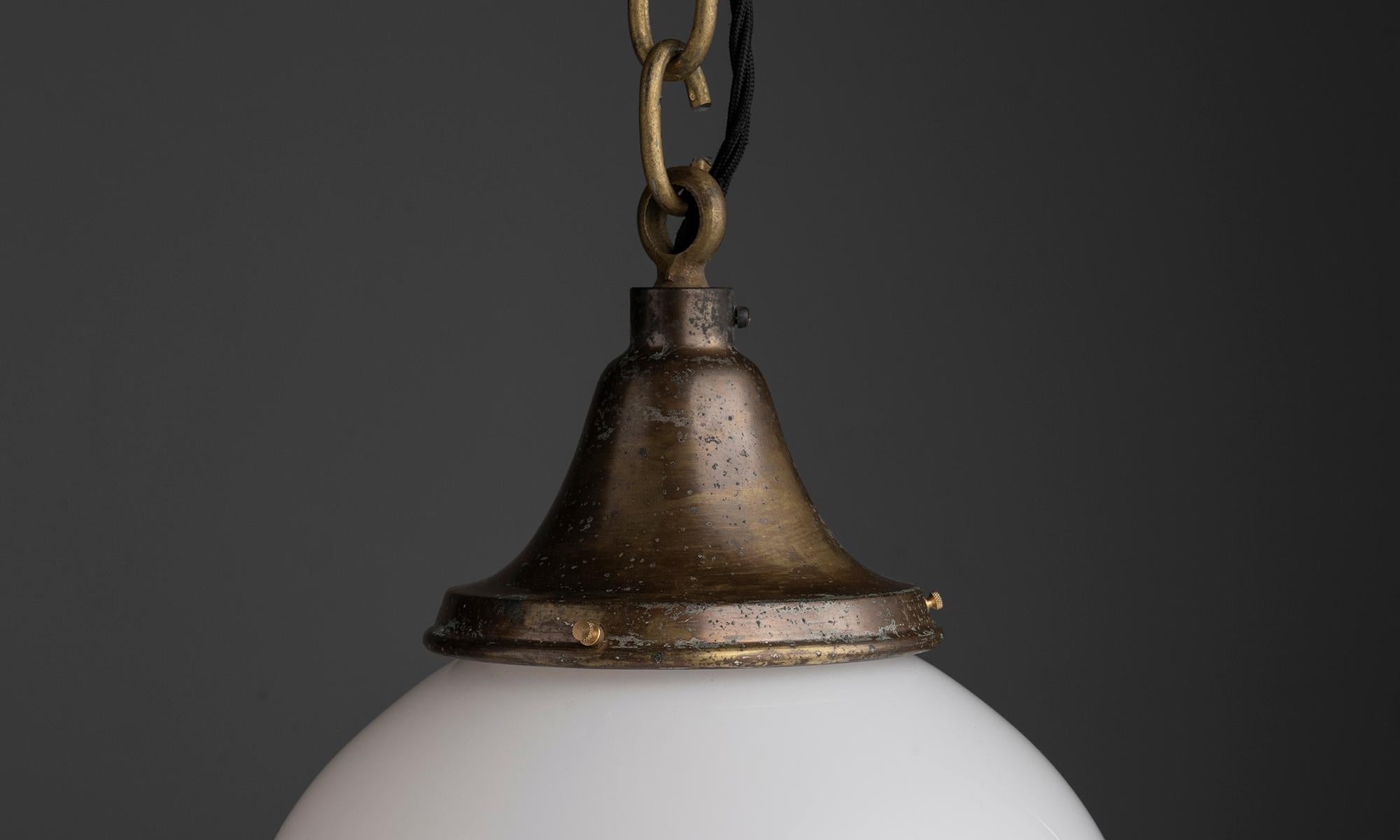 Satin Etched Pendants, Netherlands circa 1970 In Good Condition For Sale In Culver City, CA