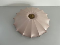Satin Fabric Large Flush Mount Ceiling Lamp, 1940s, Germany