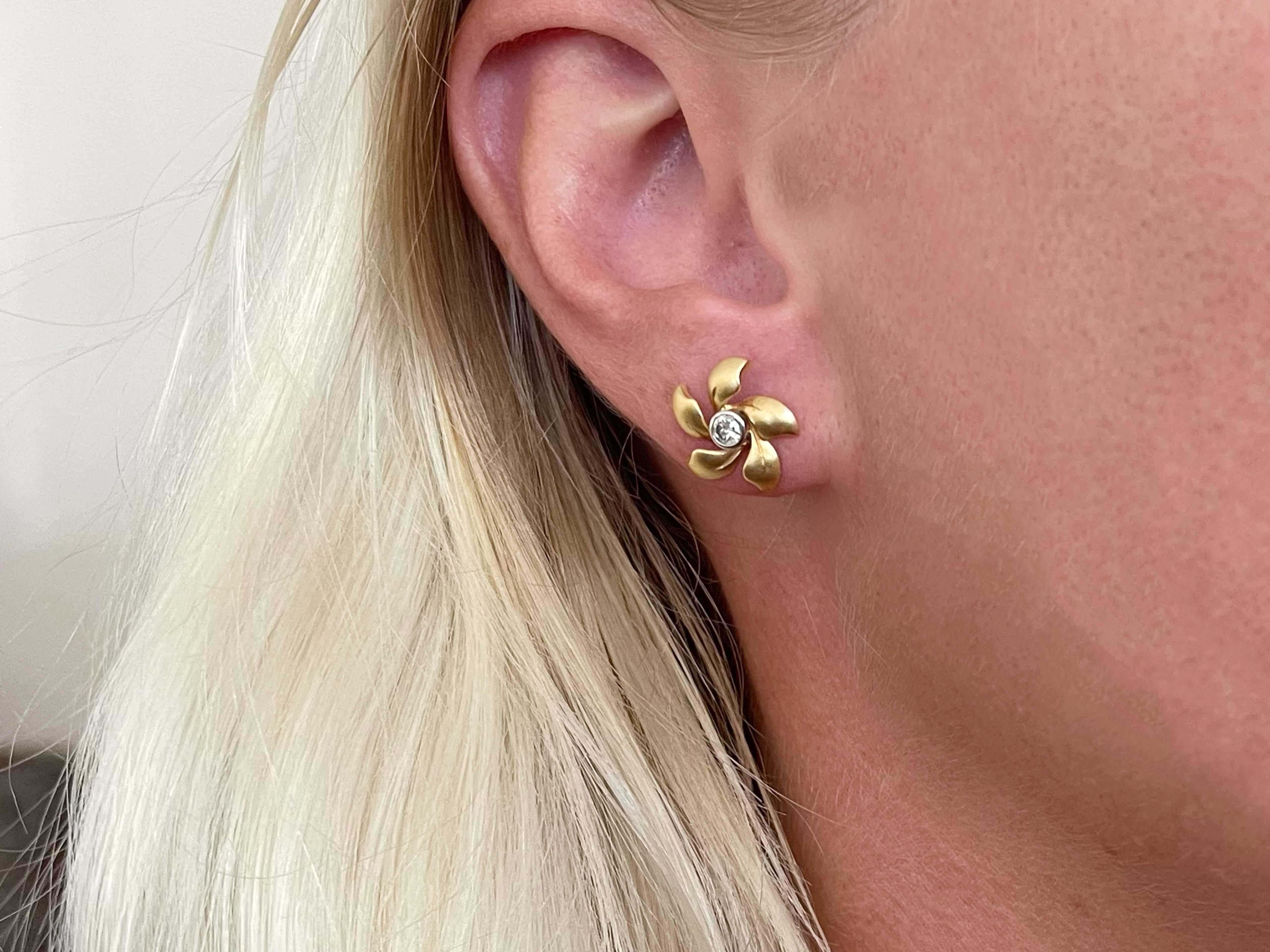 Earrings Specifications:

Metal: 14k Yellow Gold

​Total Weight: 2.4 Grams

Diamonds: 2

Setting: Bezel

Diamond Color: J-K

Diamond Clarity: I1

Diamond Carat Weight: 0.20 carats

Stamped: 