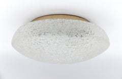 Frosted Ice Glass Flush Mount from Doria Leuchten, Germany, 1960s