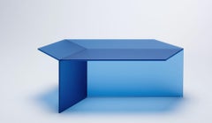 Satin Glass "Isom Oblong" Coffee Table, Sebastian Scherer