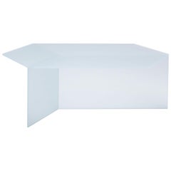 Satin Glass "Isom Oblong" Coffee Table, Sebastian Scherer Satin Glass "Isom Oblong" Coffee Table, Sebastian Scherer