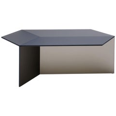 Satin Glass "Isom Oblong" Coffee Table, Sebastian Scherer