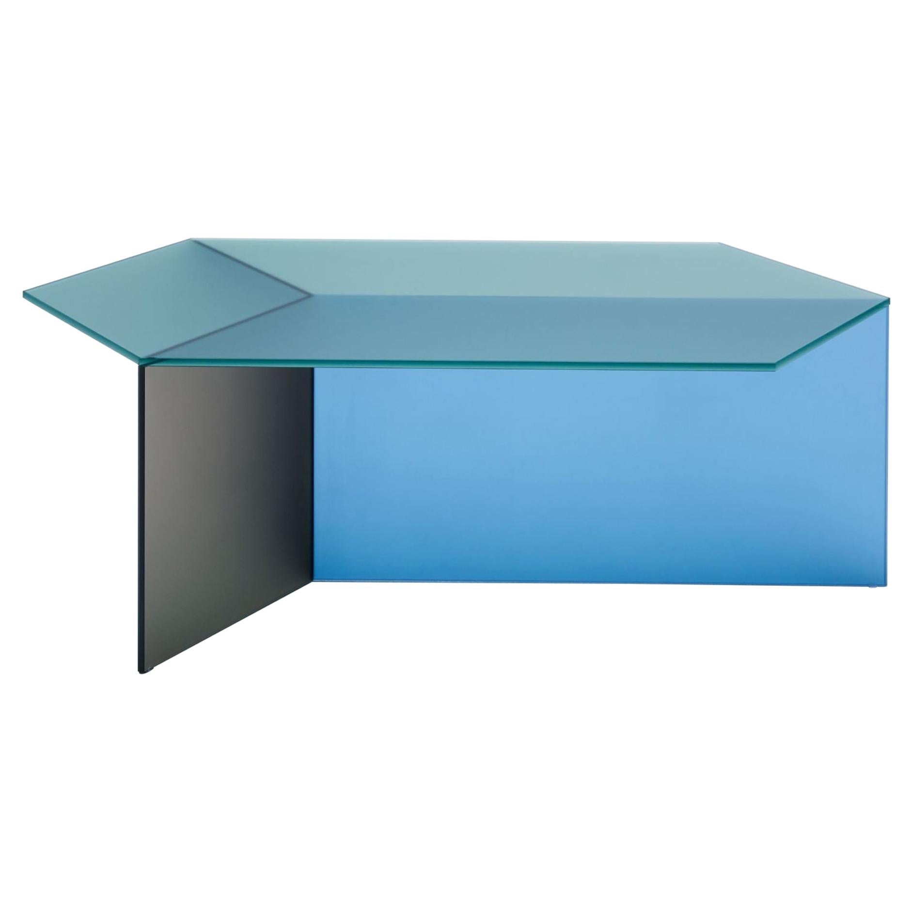 Table basse "Isom Oblong" en verre satiné, Sebastian Scherer