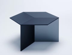 Satin Glass "Isom Square" Coffee Table, Sebastian Scherer