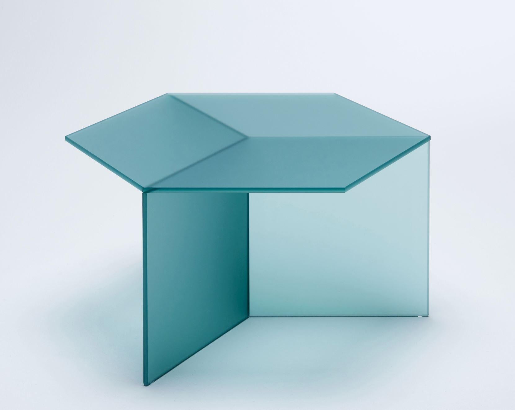 Couchtisch „Isom Square“ aus satiniertem Glas, Sebastian Scherer (Moderne) im Angebot