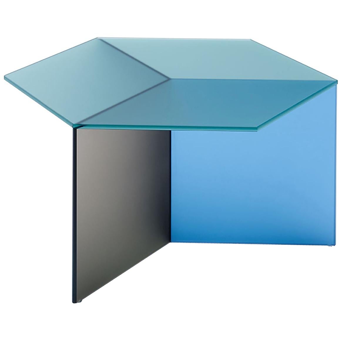 Satin Glass "Isom Square" Coffee Table, Sebastian Scherer