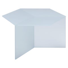 Mesa baja de cristal satinado "Isom Square", Sebastian Scherer