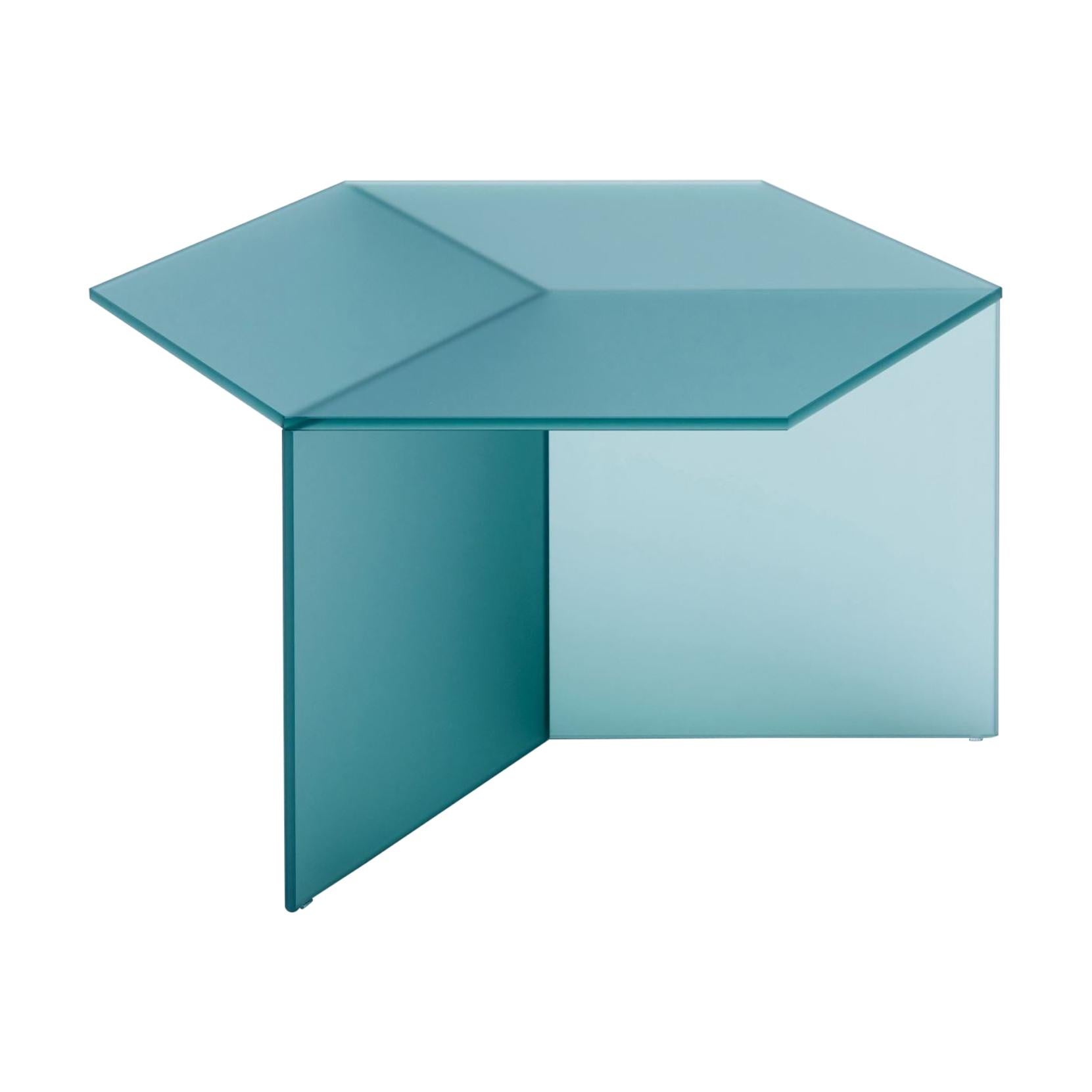 Satin Glass "Isom Square" Coffee Table, Sebastian Scherer For Sale