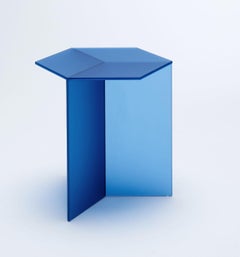 Satin Glass "Isom Tall" Coffee Table, Sebastian Scherer