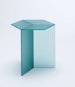 Tavolino in vetro satinato "Isom Tall", Sebastian Scherer