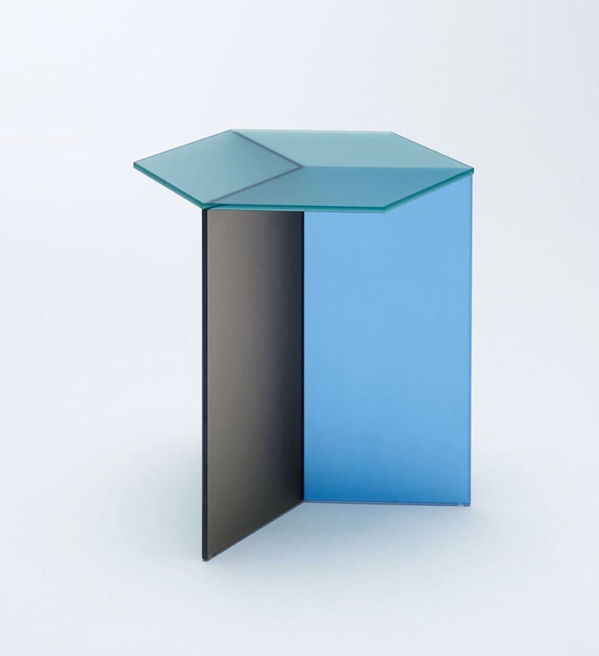 Satin Glass 'Isom Tall' Coffee Table, Sebastian Scherer In New Condition For Sale In Geneve, CH