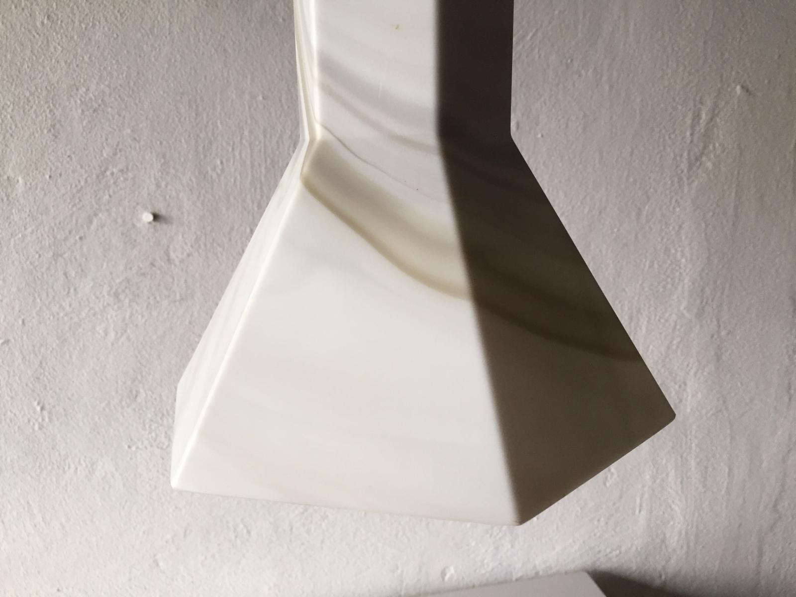 Satin finished glass pendant lamp Arte Colore Carrara design by Peill Putzler, 1970s, Germany

Unusual and rare design. Glass shade looks like marble.

Lampshade is in good condition and very clean.

This lamp works with E27 light bulb. Max