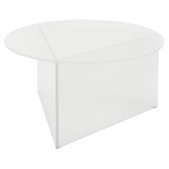 Satin Glass Prisma Circle 80 Coffe Table by Sebastian Scherer