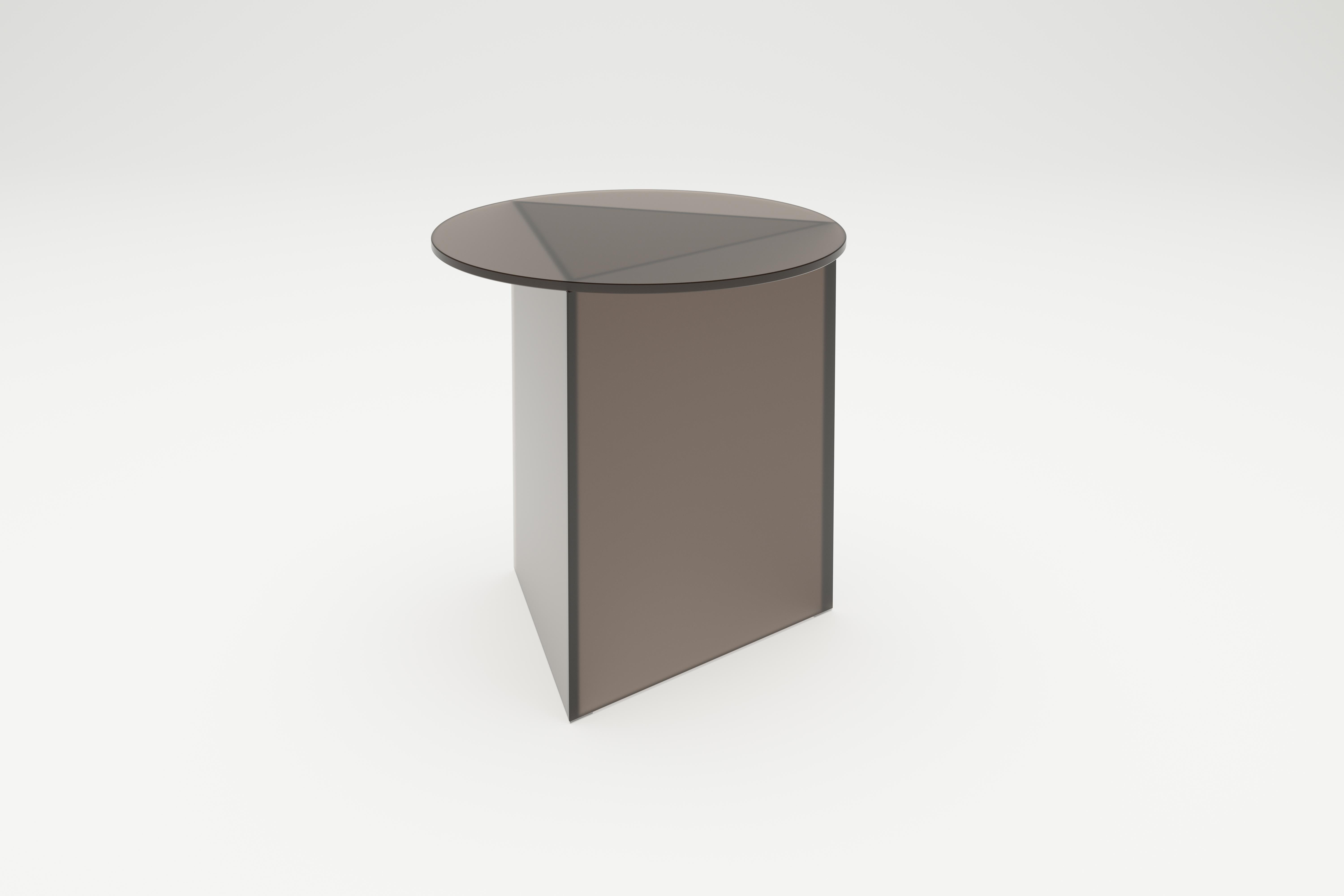 Satin Glass Prisma Tall 45 Coffee Table by Sebastian Scherer In New Condition In Geneve, CH