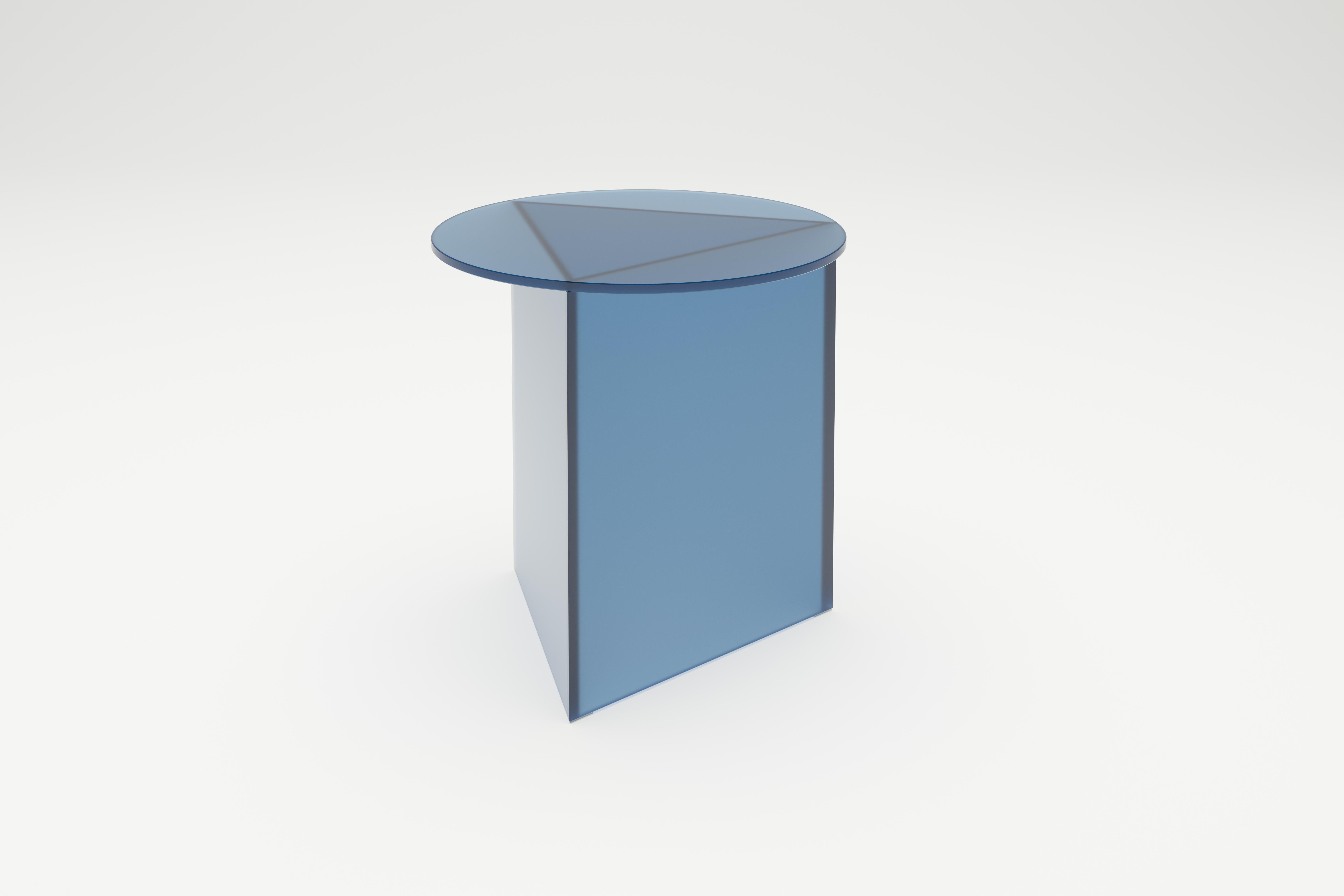 Contemporary Satin Glass Prisma Tall 45 Coffee Table by Sebastian Scherer