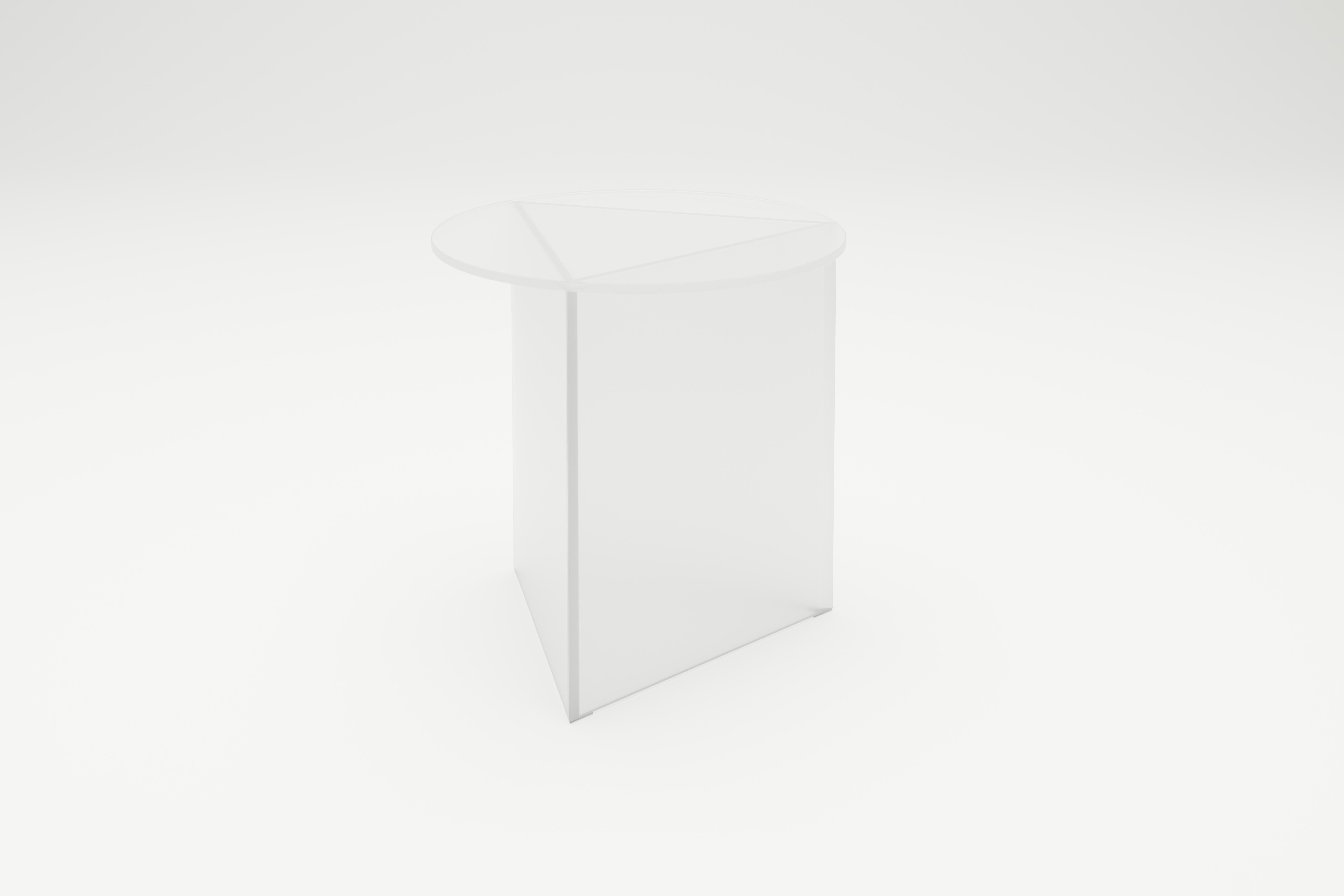 Post-Modern Satin Glass Prisma Tall 50 Coffe Table by Sebastian Scherer For Sale