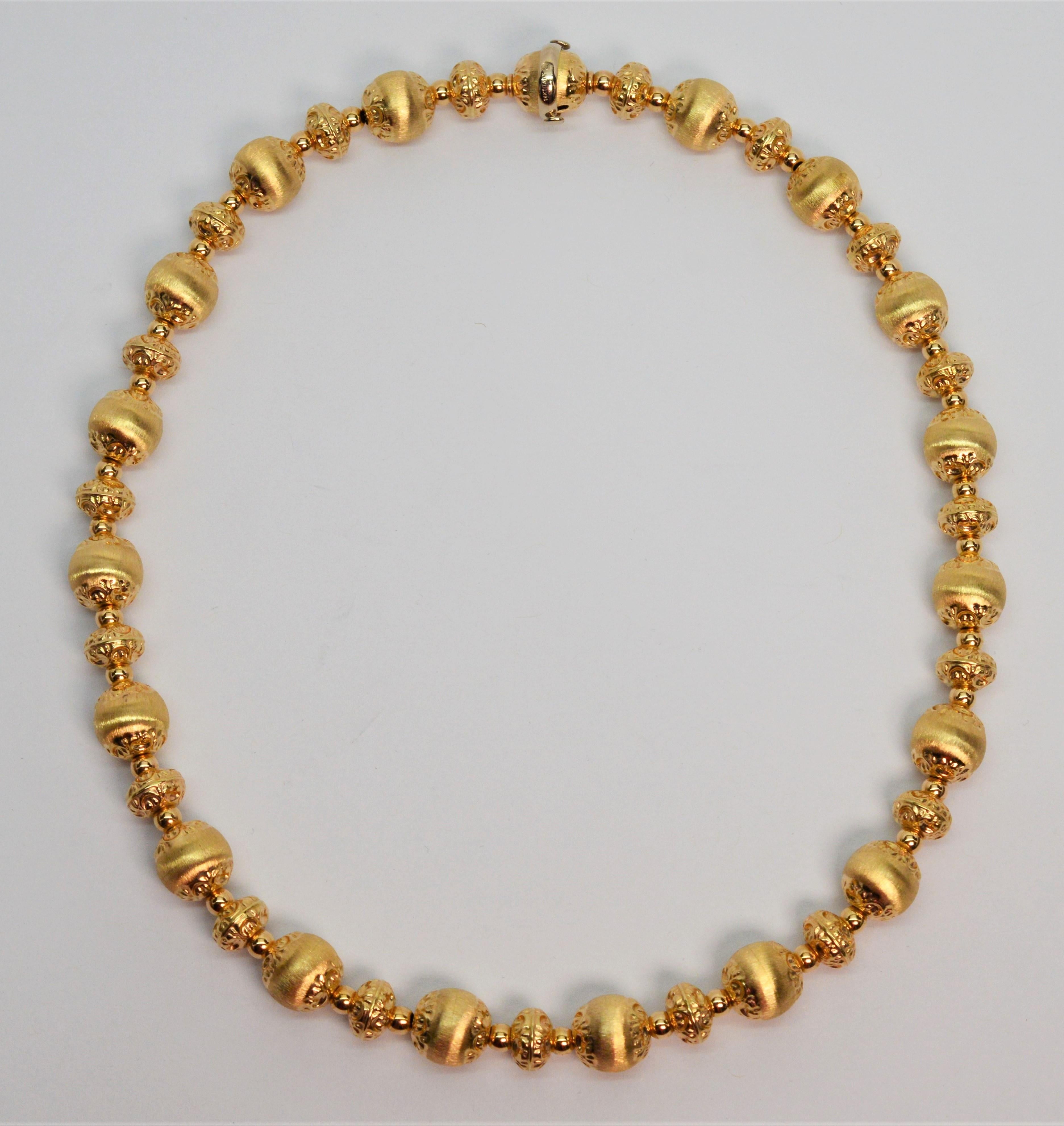 Satin Gold Beaded Necklace 4