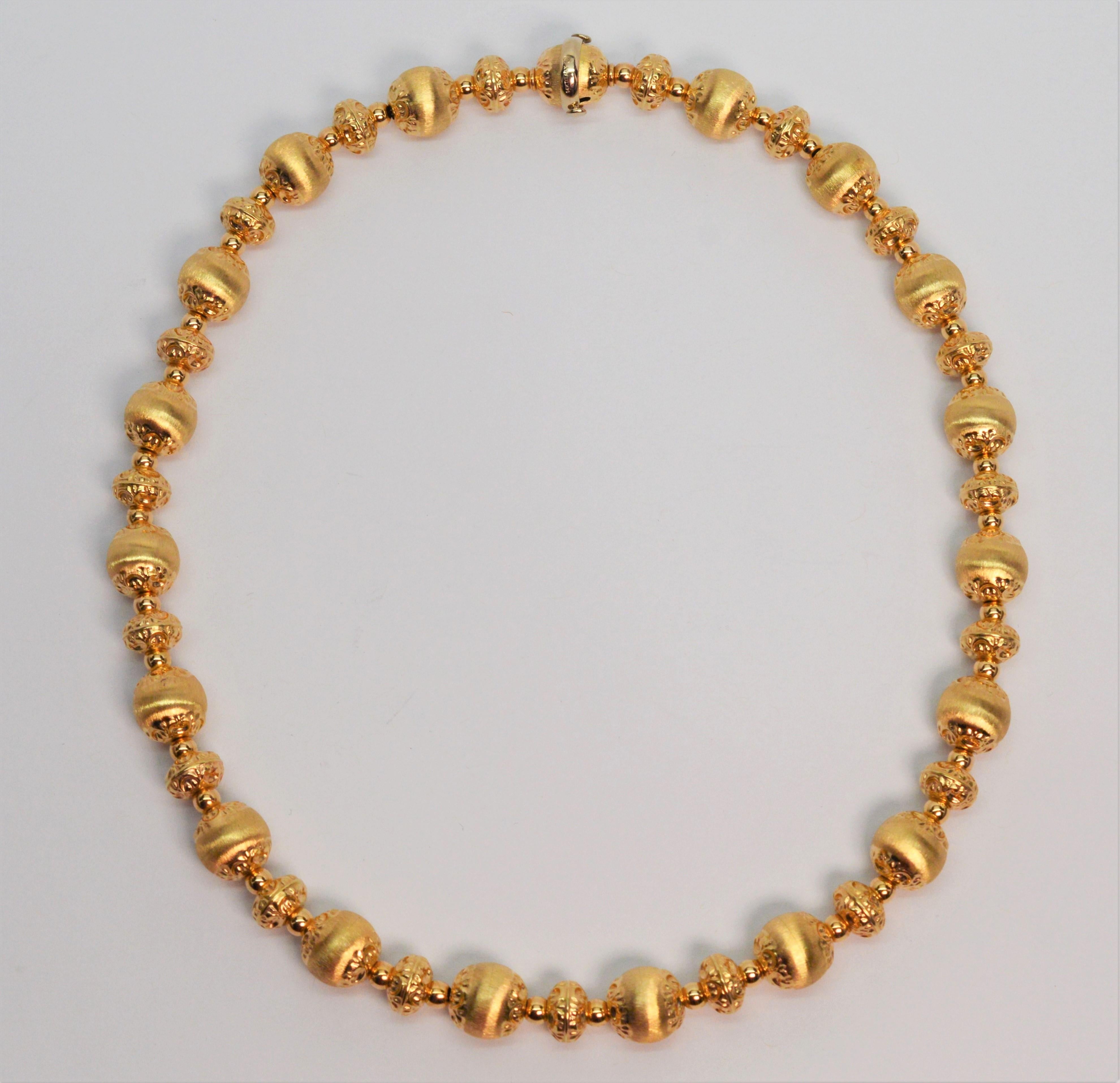 gold bead necklace