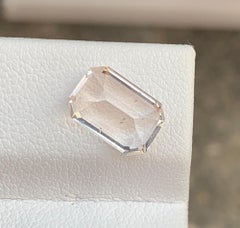 Satin Linen Color Morganite Gemstone Natural Emerald Cut 2.29 CTs