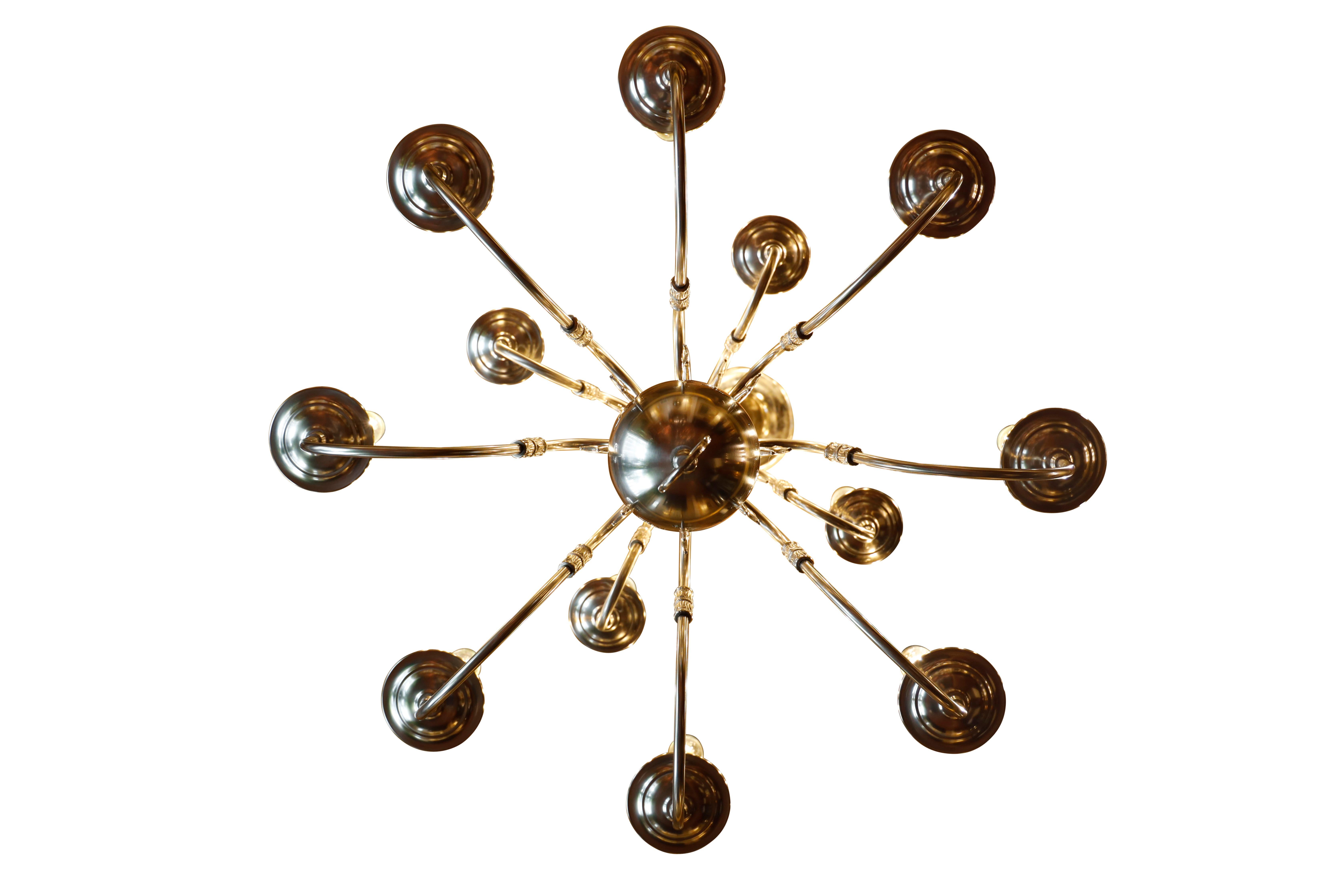 Nickel Lampadario fiammingo in nichel satinato in vendita