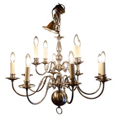 Antique Satin Nickel Flemish Chandelier