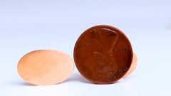 Manschettenknöpfe aus Satin im ovalen Siegelstil 12476